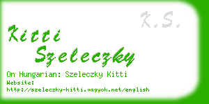 kitti szeleczky business card